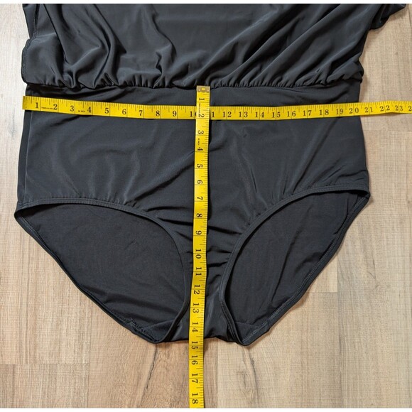 NWT Swim by CACIQUE Size 22 Black Swim Skirt Built In Briefs Stretch - Picture 8 of 9